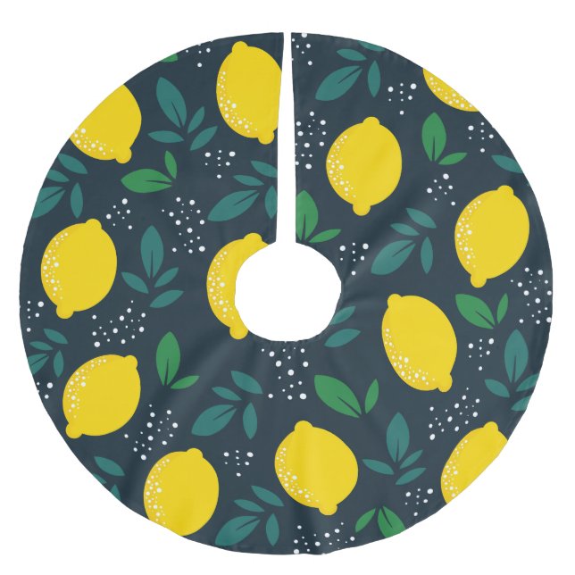 Lemon Brushed Polyester Tree Skirt (Front)