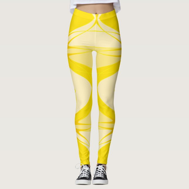Lemon Burst Activewear Leggings (Front)