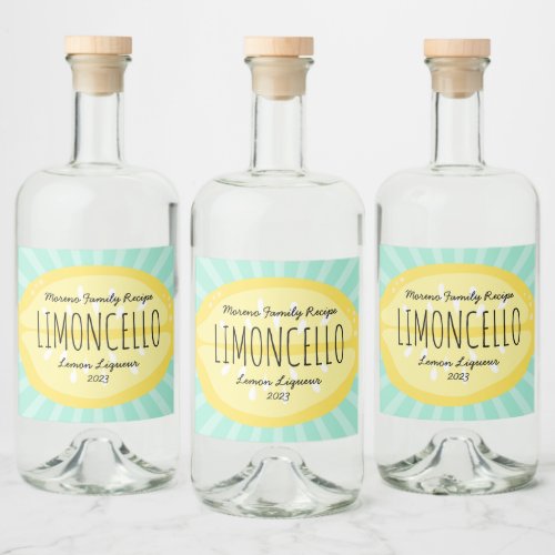 Lemon Burst Liqueur Label