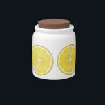 Lemon Candy Jar<br><div class="desc">Fresh, natural Lemons, an original design from my garden. See more products with this design in this store's Yummy Fruits/Lemon Category. Just click my store link or icon and scroll. Visit my other stores for more custom designs and great gifts. Pomegranate Gallery Store www.zazzle.com/pomegranate_gallery/ Cross Stitch Store www.zazzle.com/cross_stitch/ World of...</div>