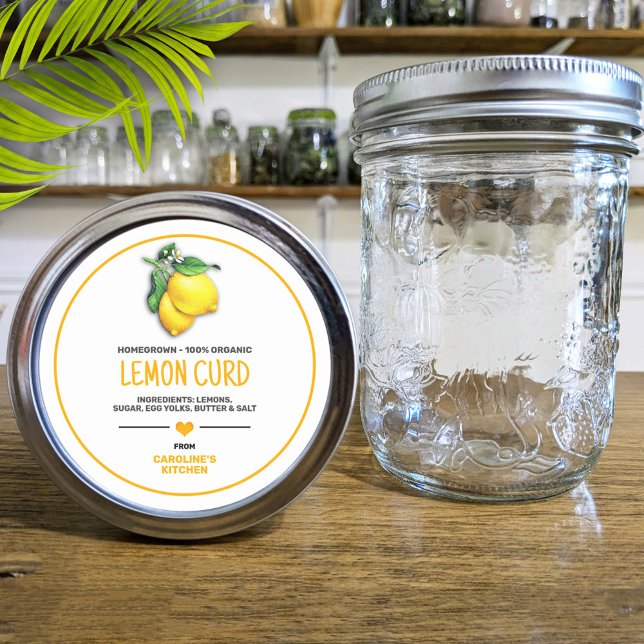 Lemon Canning Jar Label (Creator Uploaded)