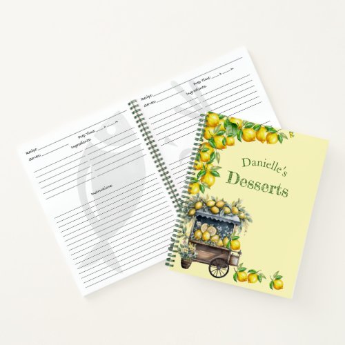 Lemon Cart and Lemony Goodness Recipe Notebook