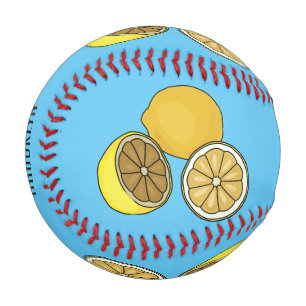 Lemon cartoon illustration baseball