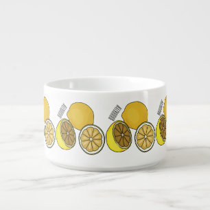 Lemon cartoon illustration bowl