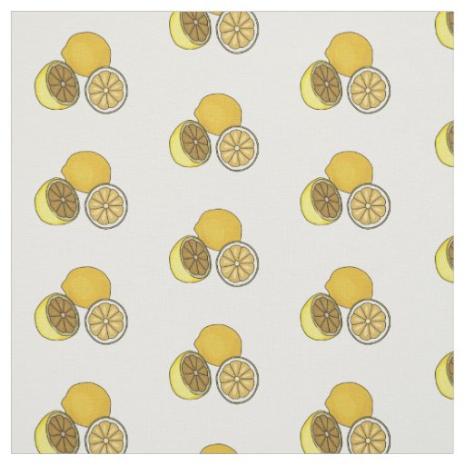 Lemon cartoon illustration fabric