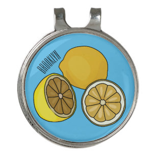Lemon cartoon illustration golf hat clip