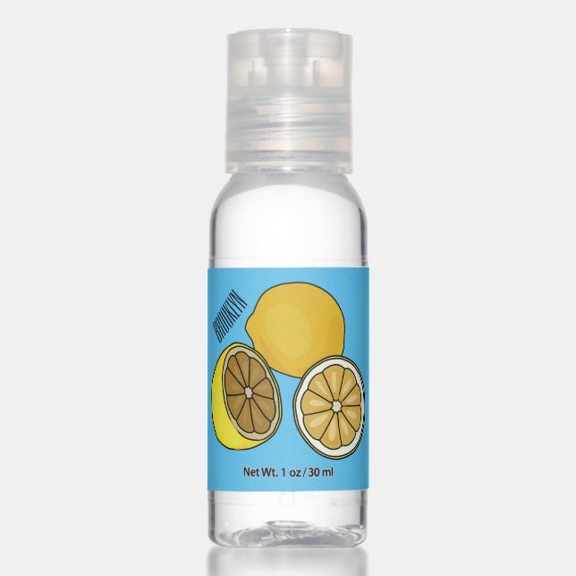 Lemon cartoon illustration hand sanitizer (Front)