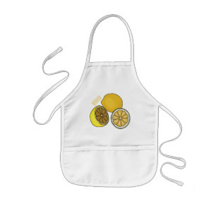 Lemon cartoon illustration kids' apron