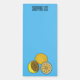 Lemon cartoon illustration magnetic notepad