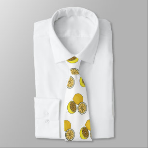 Lemon cartoon illustration neck tie