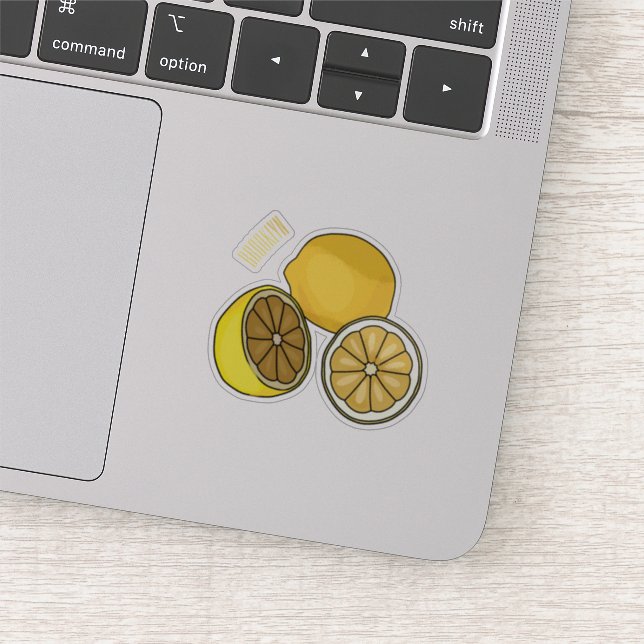 Lemon cartoon illustration sticker (Detail)