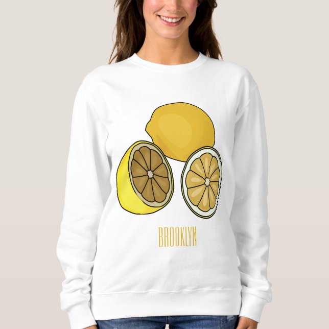 Lemon cartoon illustration sweatshirt (Front)