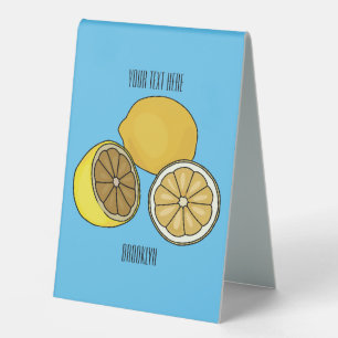 Lemon cartoon illustration table tent