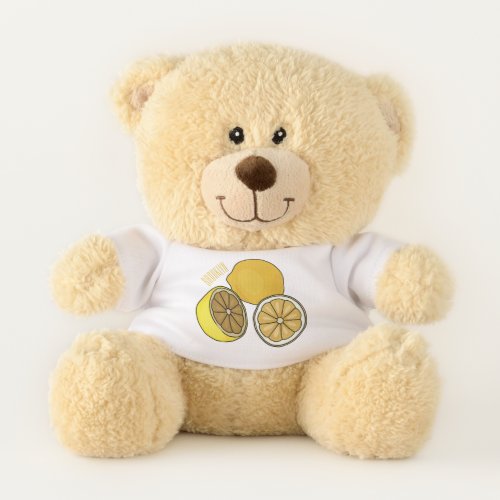 Lemon cartoon illustration teddy bear