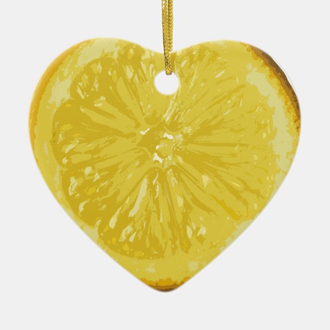 Lemon Ceramic Ornament (Front)