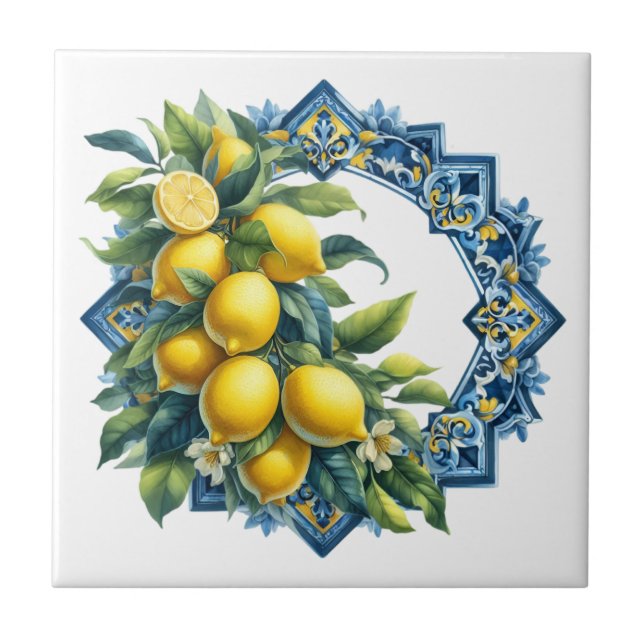Lemon Ceramic Tile (Front)