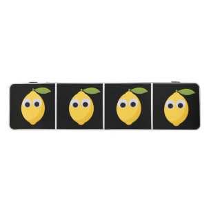 Lemon Character, sweet fruit with googly eyes   Beer Pong Table