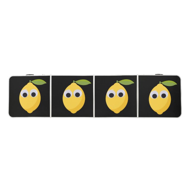 Lemon Character, sweet fruit with googly eyes   Beer Pong Table (Top)