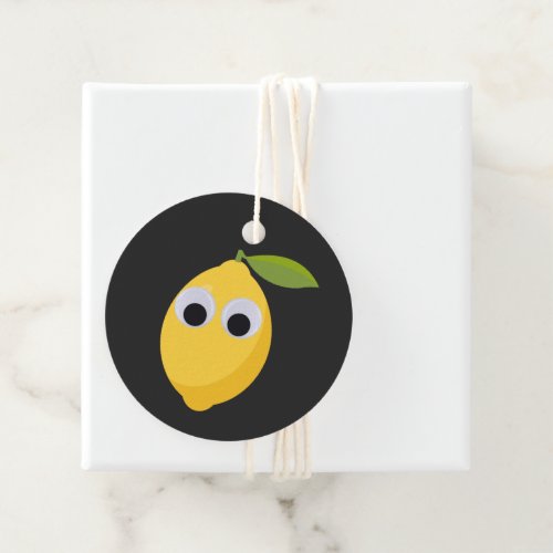 Lemon Character sweet fruit with googly eyes  Favor Tags