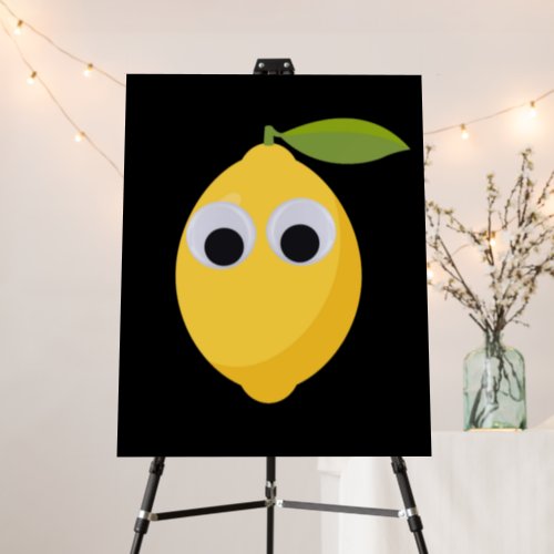 Lemon Character sweet fruit with googly eyes  Foam Board