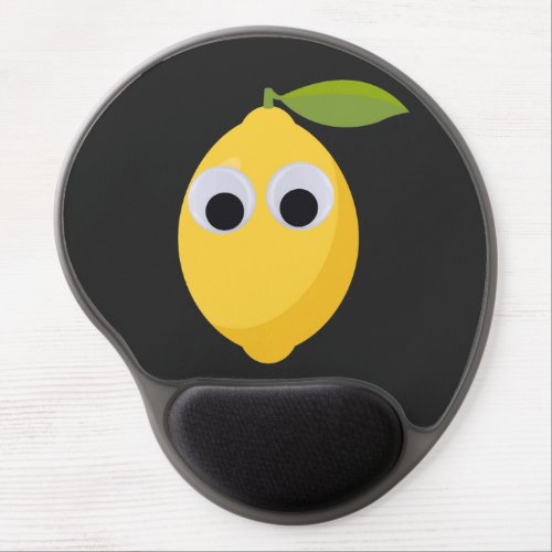 Lemon Character sweet fruit with googly eyes  Gel Mouse Pad