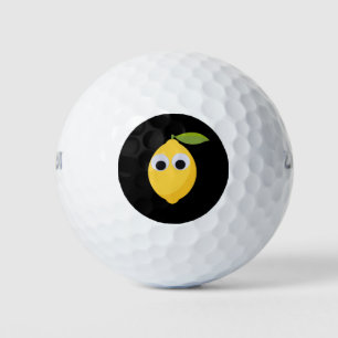 Lemon Character, sweet fruit with googly eyes   Golf Balls