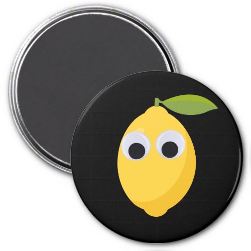 Lemon Character sweet fruit with googly eyes  Magnet