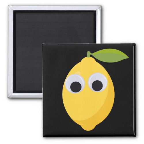 Lemon Character sweet fruit with googly eyes  Magnet