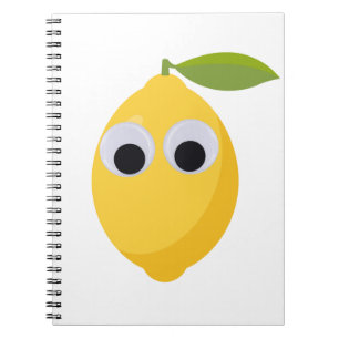 Lemon Character, sweet fruit with googly eyes   Notebook