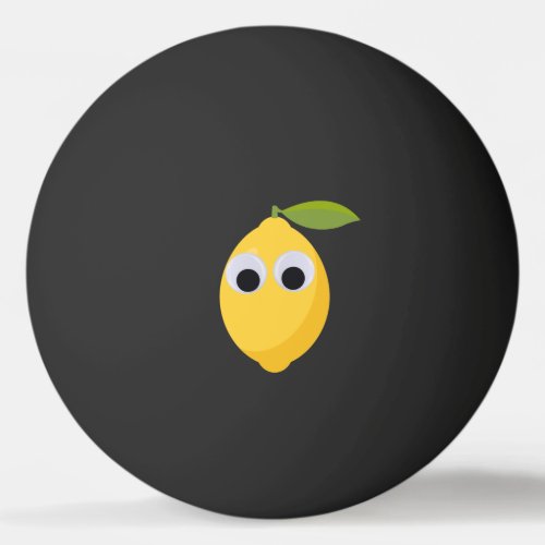 Lemon Character sweet fruit with googly eyes  Ping Pong Ball