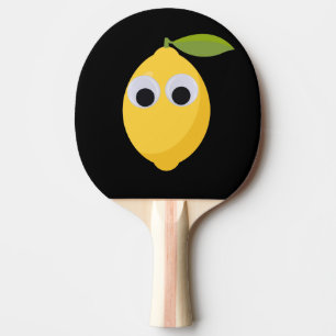 Lemon Character, sweet fruit with googly eyes   Ping Pong Paddle