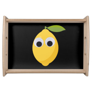 Lemon Character, sweet fruit with googly eyes Serving Tray