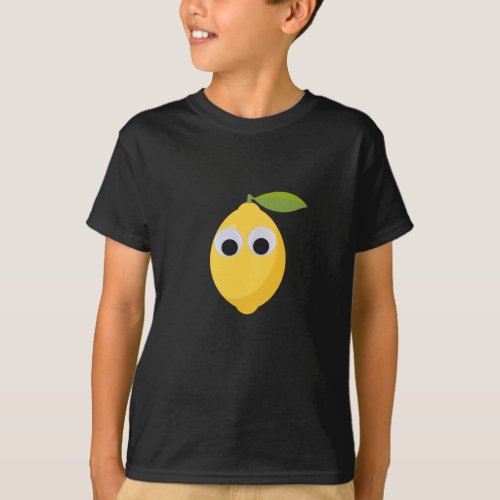 Lemon Character sweet fruit with googly eyes  T_Shirt