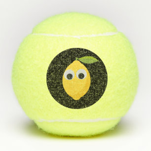 Lemon Character, sweet fruit with googly eyes Tennis Balls