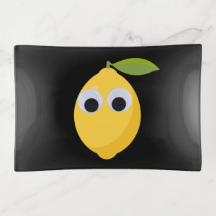 Lemon Character, sweet fruit with googly eyes   Trinket Tray