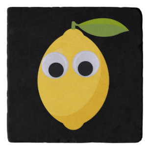 Lemon Character, sweet fruit with googly eyes Trivet