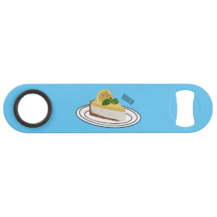 Lemon cheesecake cartoon illustration  bar key