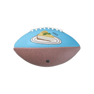 Lemon cheesecake cartoon illustration  football