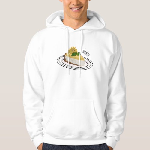 Lemon cheesecake cartoon illustration  hoodie