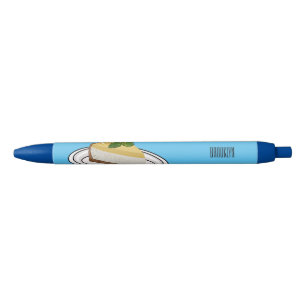 Lemon cheesecake cartoon illustration pen