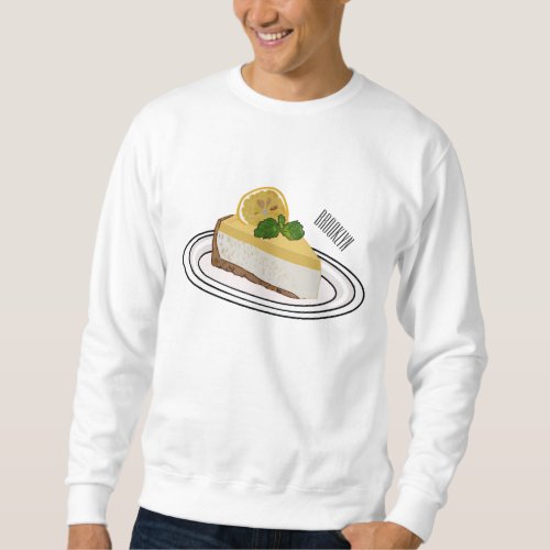 Lemon cheesecake cartoon illustration  sweatshirt