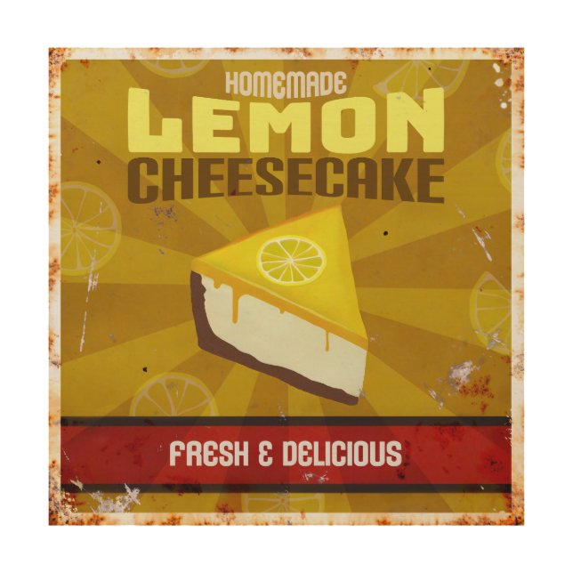 Lemon Cheesecake Wood Wall Art (Front)