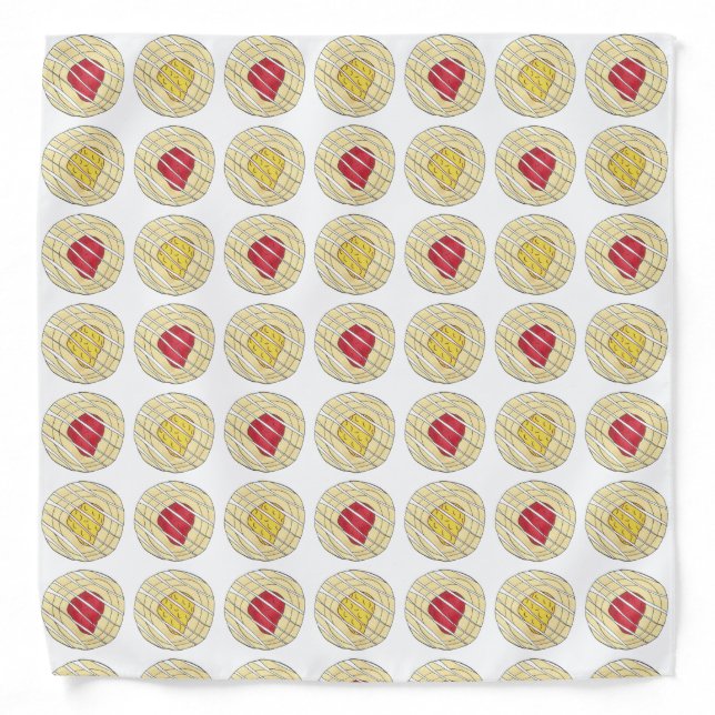 Lemon Cherry Danishes Breakfast Sweet Pastry Bandana (Front)