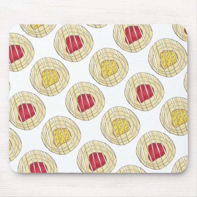 Lemon Cherry Danishes Breakfast Sweet Pastry Mouse Pad (Front)
