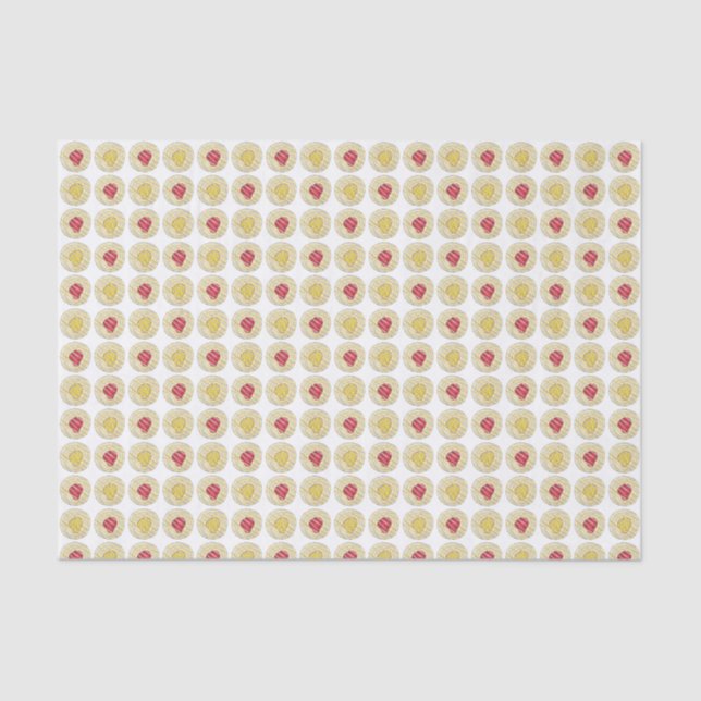 Lemon Cherry Danishes Breakfast Sweet Pastry Tissue Paper (Front)