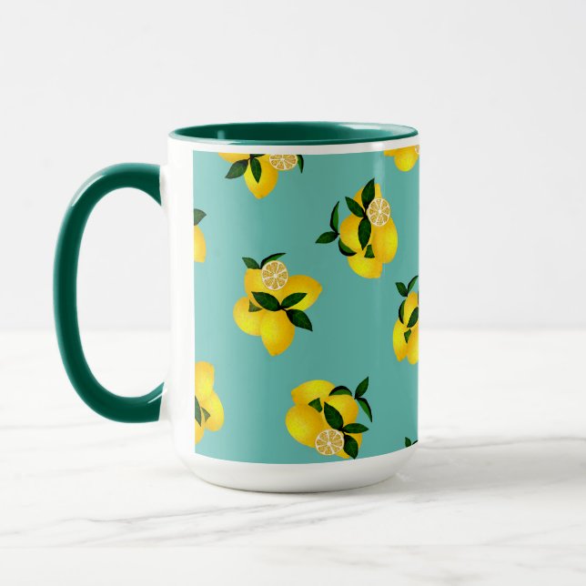 Lemon Chic Aqua Mug (Left)