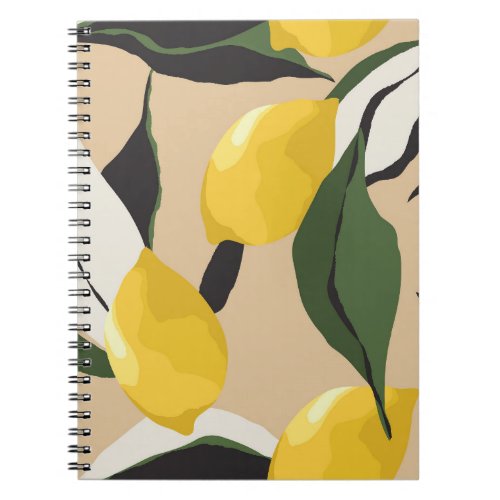 Lemon Chic Contemporary Seamless Design Notebook