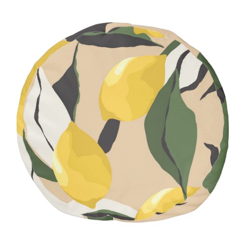 Lemon Chic Contemporary Seamless Design Pouf