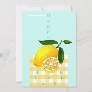 Lemon Chic Happy Birthday  Holiday Card