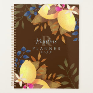 Lemon Chic Monogram Brown Planner